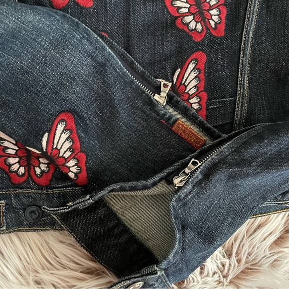 7 For All Mankind Butterly Patched Denim Jacket - Picture 7 of 9
